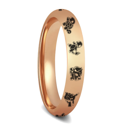 Pokémon Domed Tungsten Women's Wedding Band