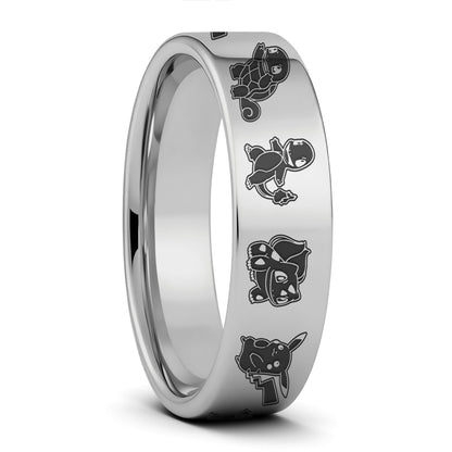 Alliance en tungstène Pokémon pour homme