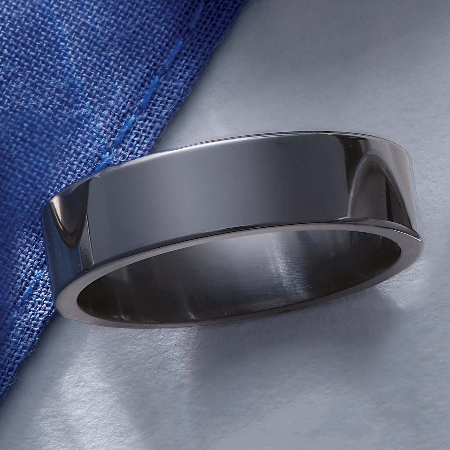 Polished Finish Zirconium Men's Wedding Band