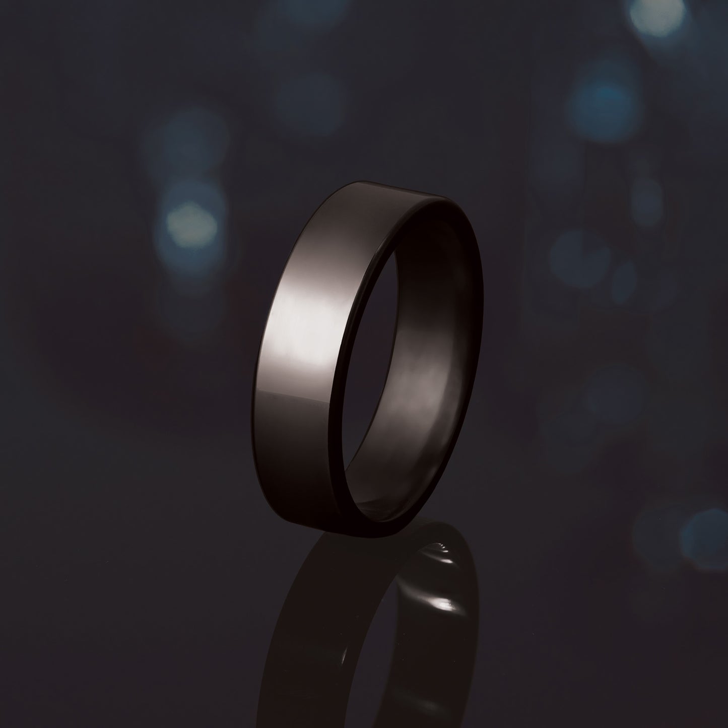 Polished Finish Zirconium Men's Wedding Band