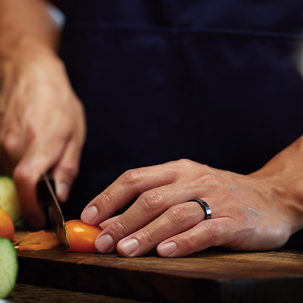 Polished Finish Zirconium Men's Wedding Band