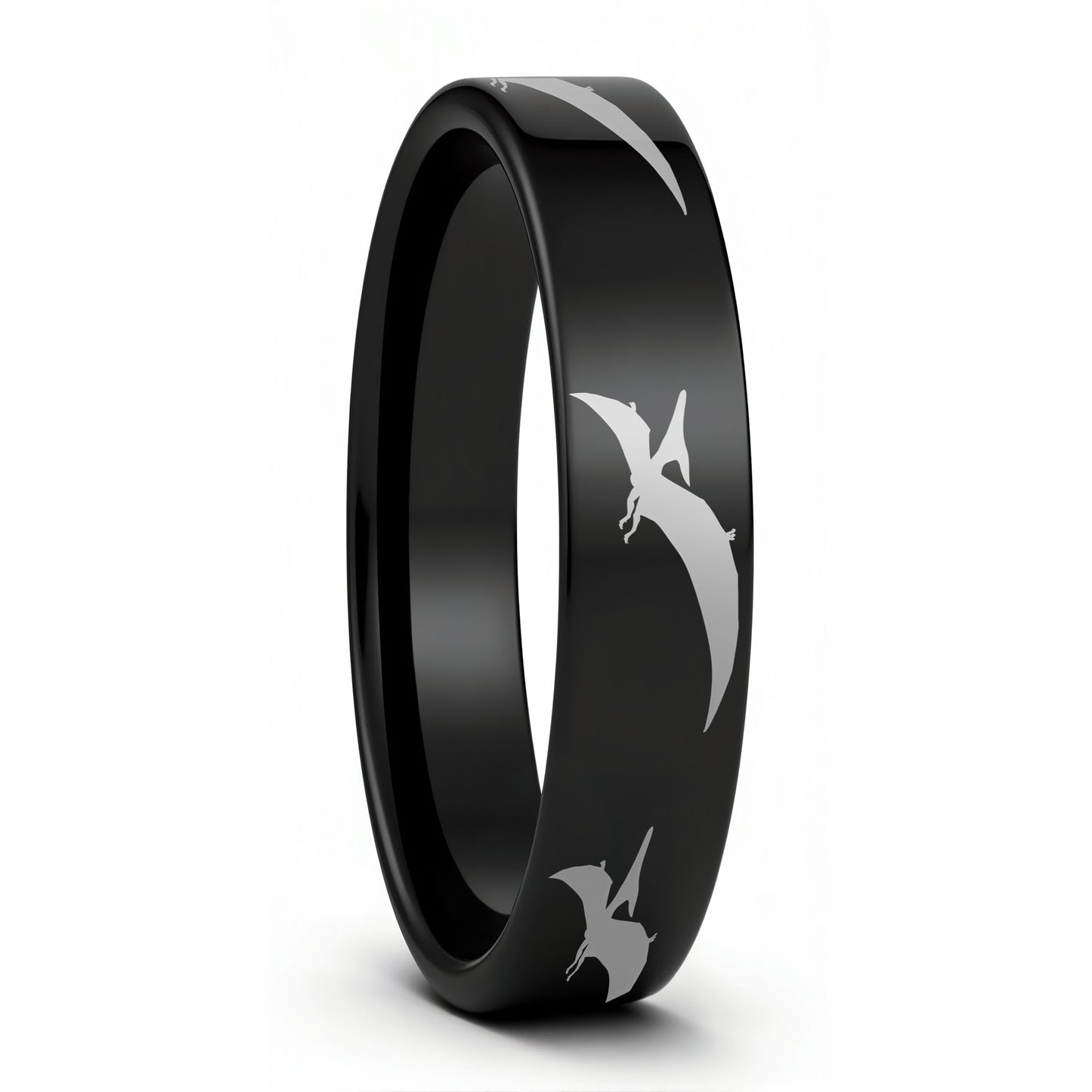 Pterodactyl Dinosaur Tungsten Men's Wedding Band