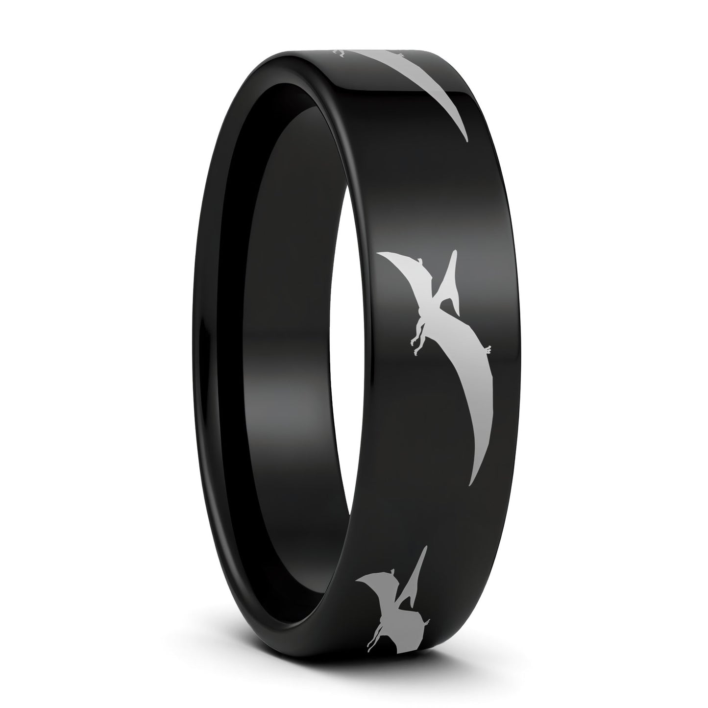 Pterodactyl Dinosaur Tungsten Men's Wedding Band