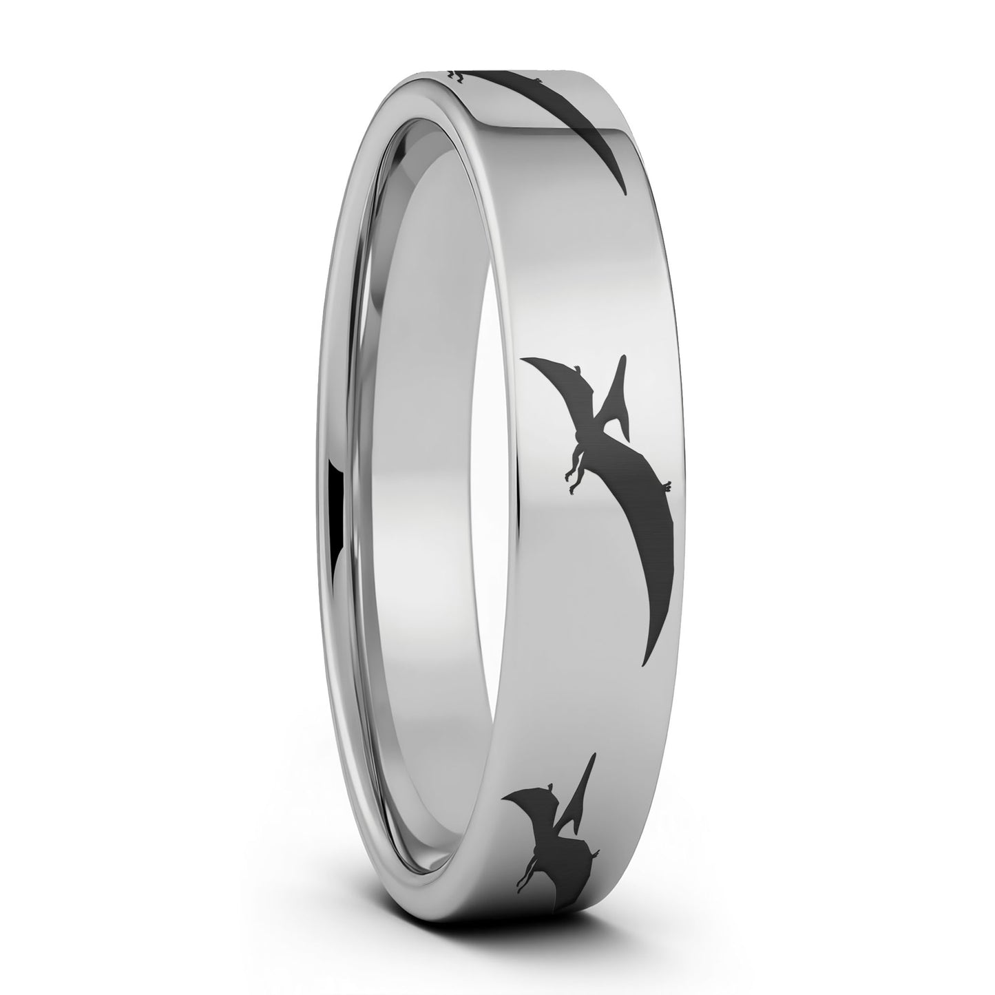 Pterodactyl Dinosaur Tungsten Men's Wedding Band