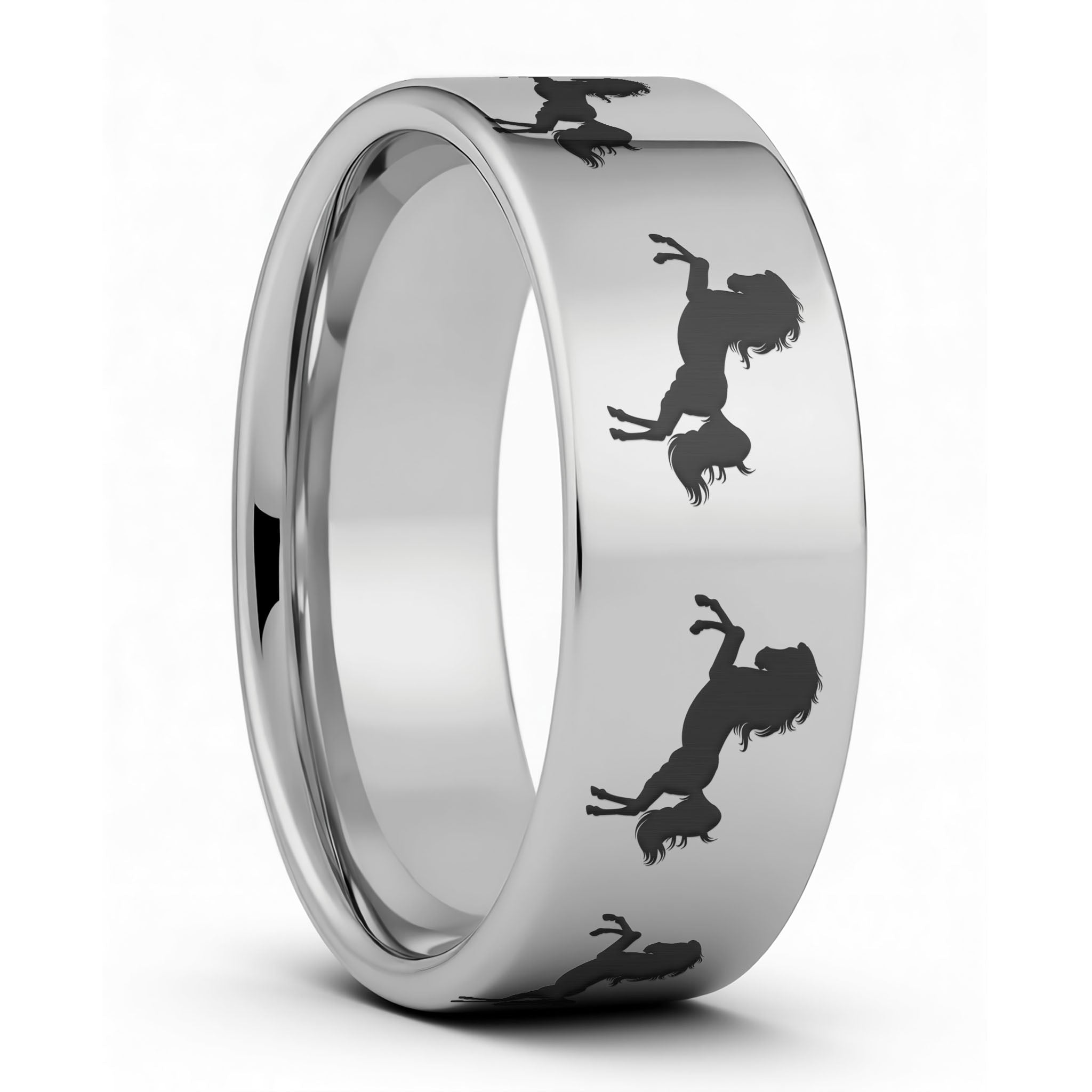 Rearing Horse Tungsten Men's Ring | Vansweden Jewelers