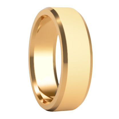 Alliance en satin en or 10 carats avec bords biseautés