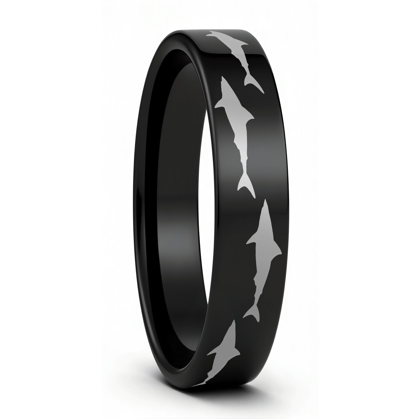 Shark Tungsten Men's Wedding Band