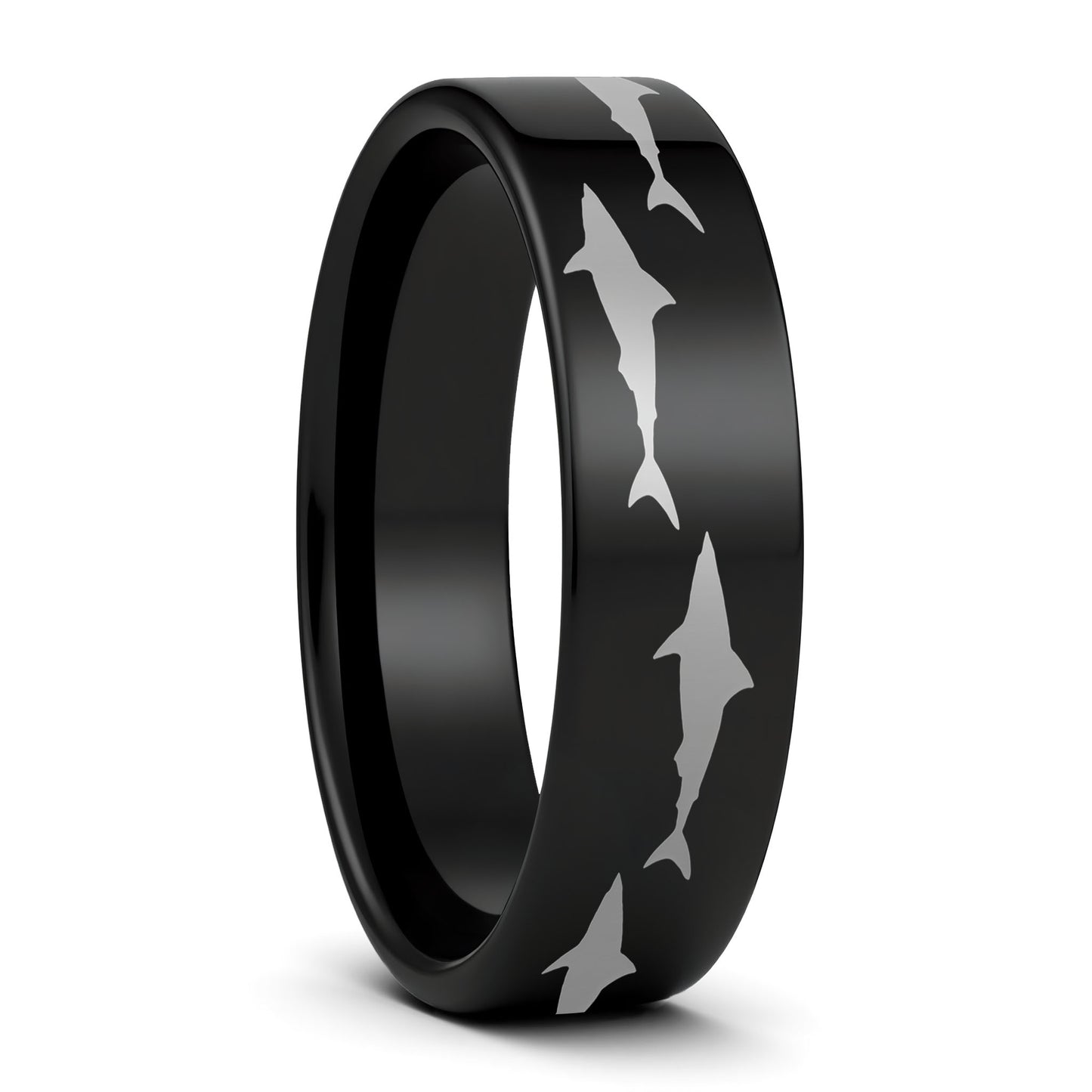 Shark Tungsten Men's Wedding Band