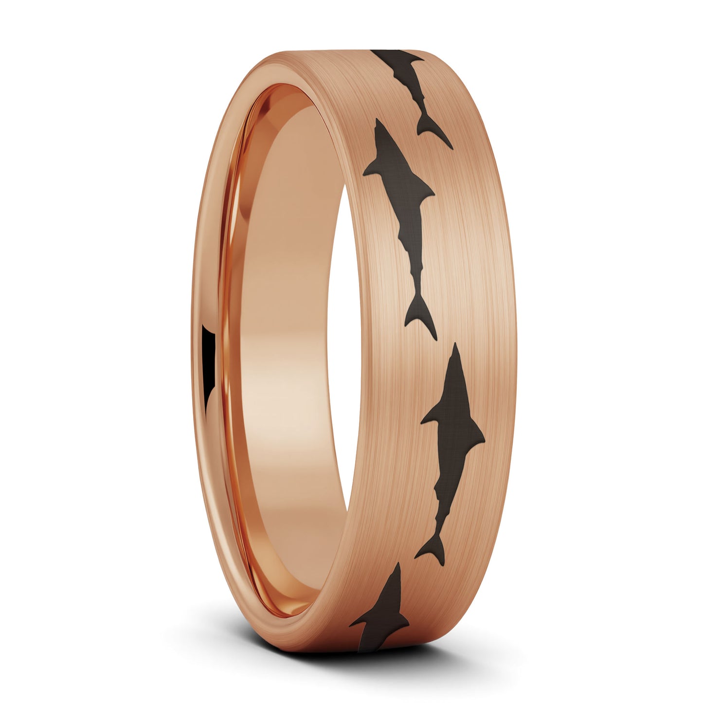 Shark Brushed Tungsten Men's Wedding Band