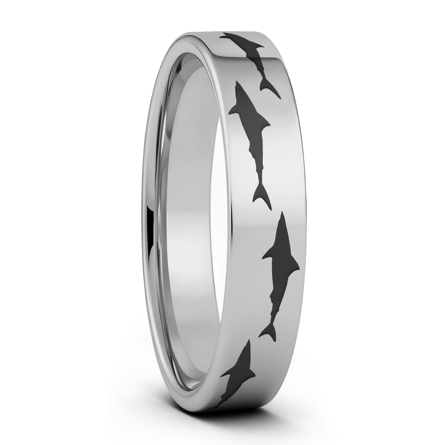 Shark Tungsten Men's Wedding Band