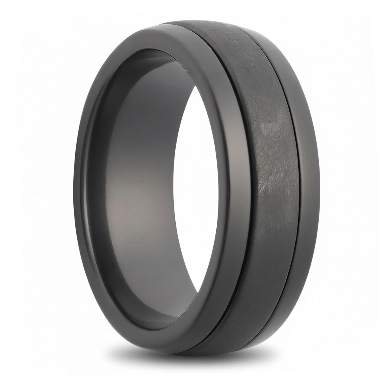 Spinner Zirconium Wedding Band