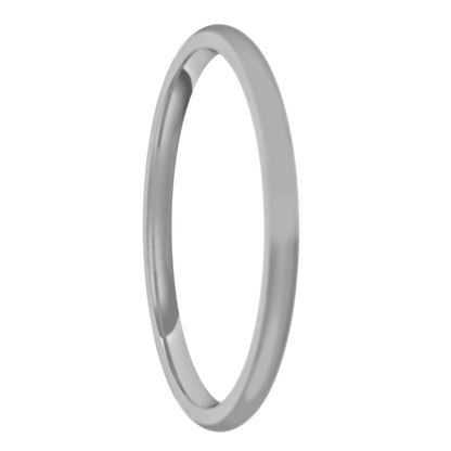 Alliance empilable en tungstène bombé pour femme