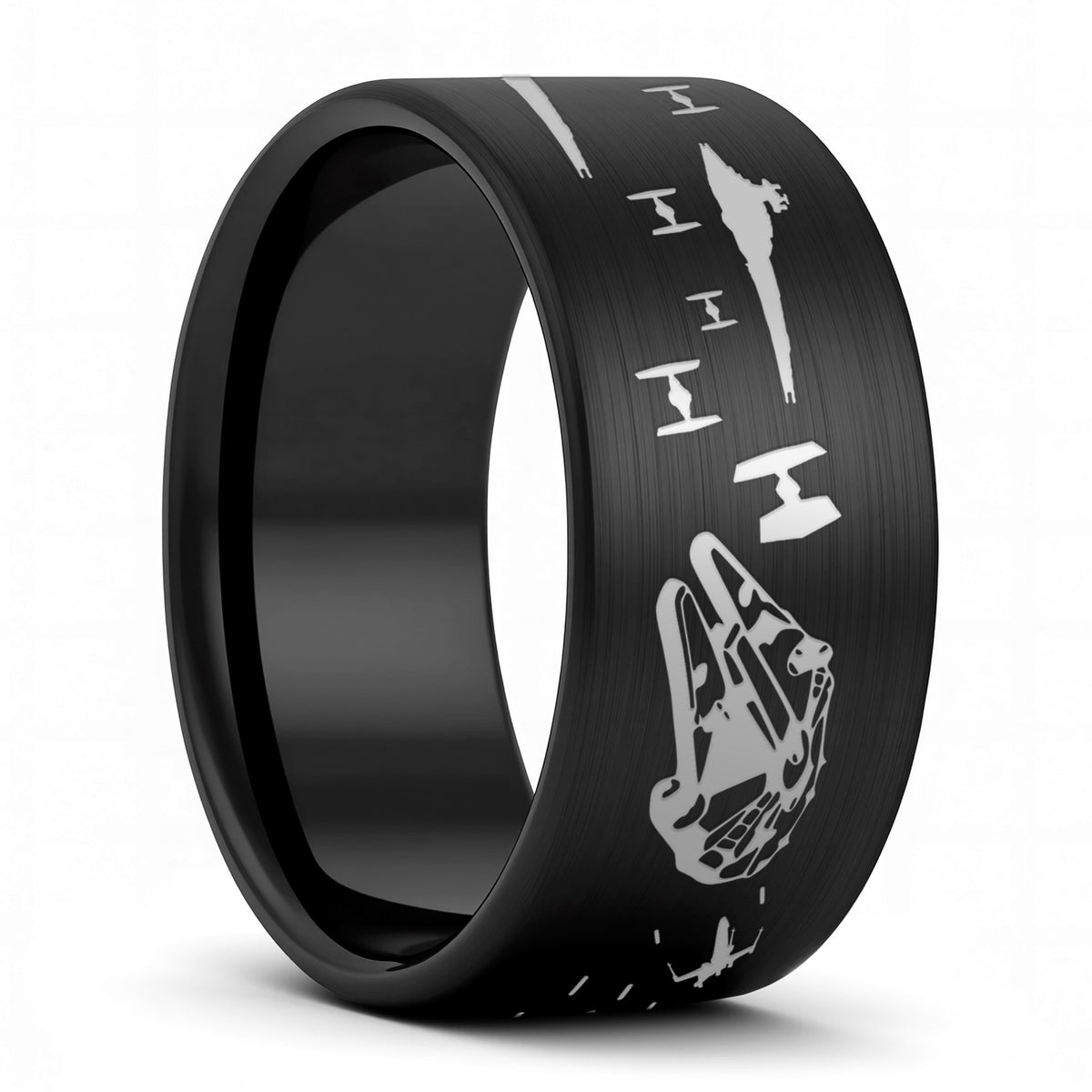 Star Wars Battle Scene Tungsten Men's Wedding Band