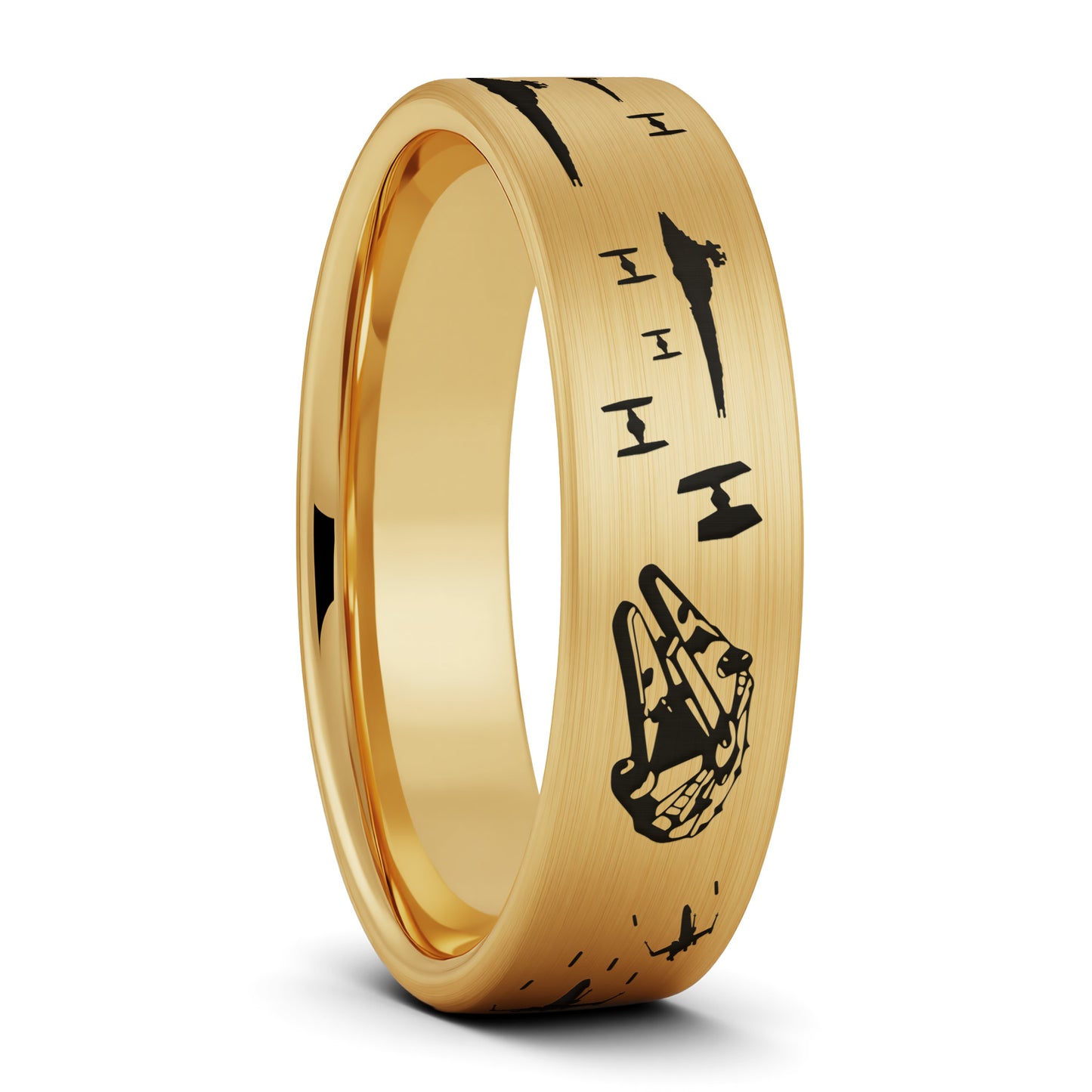 Star Wars Battle Scene Tungsten Men's Wedding Band