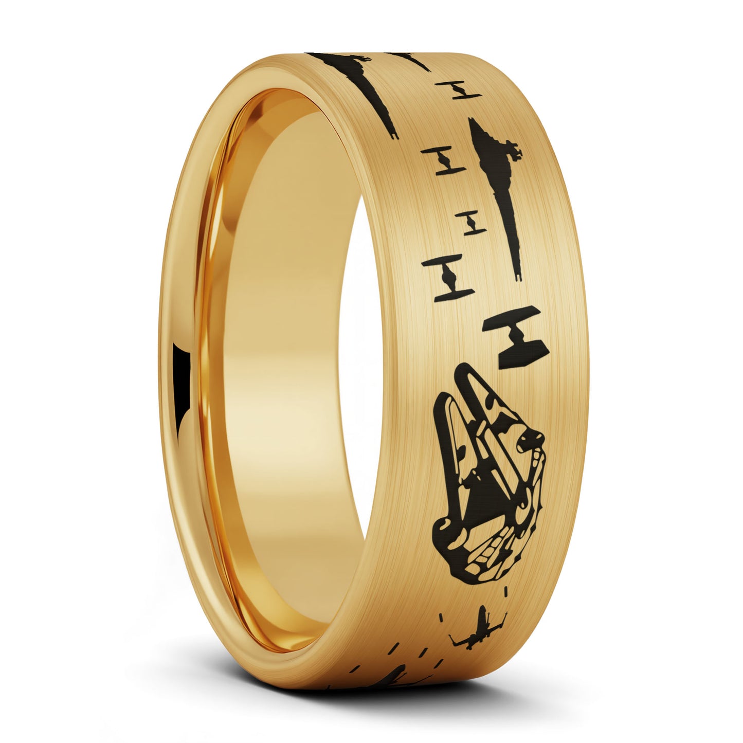 Star Wars Battle Scene Tungsten Men's Wedding Band