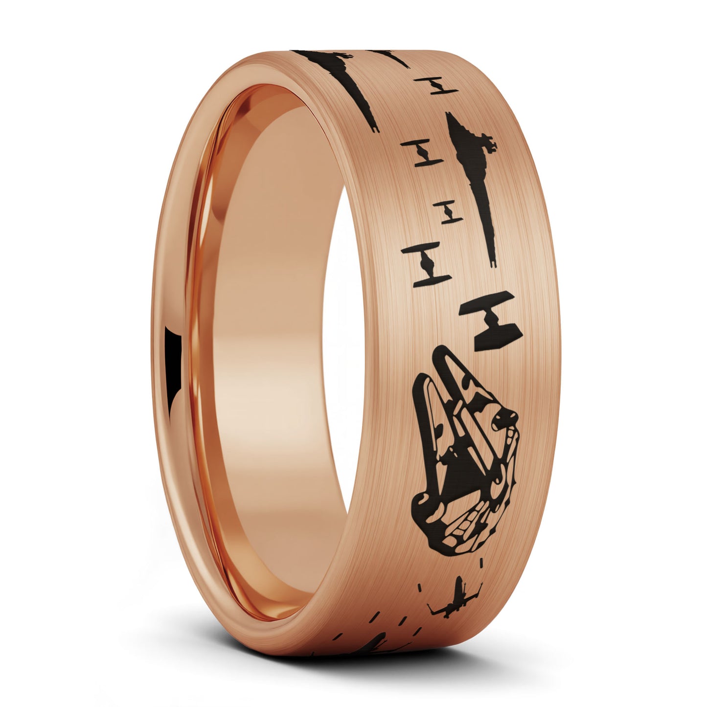 Star Wars Battle Scene Tungsten Men's Wedding Band