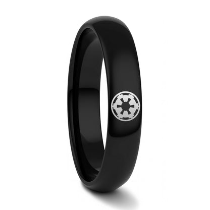 Star Wars Galactic Empire Domed Tungsten Wedding Band