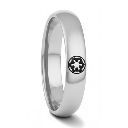 Star Wars Galactic Empire Domed Tungsten Wedding Band