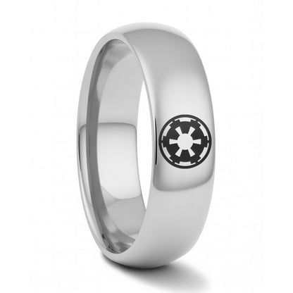 Star Wars Galactic Empire Domed Tungsten Wedding Band