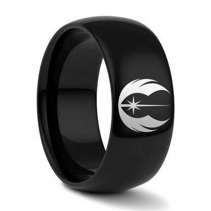 Star Wars Jedi Order Symbol Gold Tungsten Wedding Band