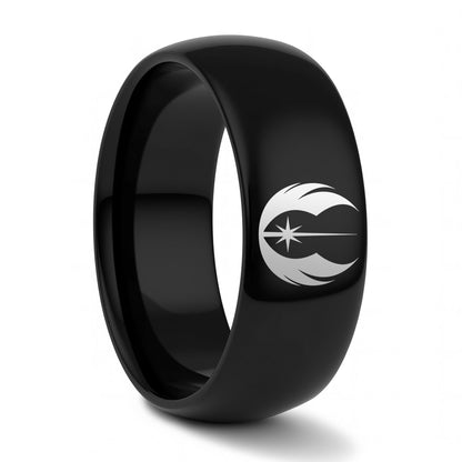 Star Wars Jedi Order Symbol Gold Tungsten Wedding Band