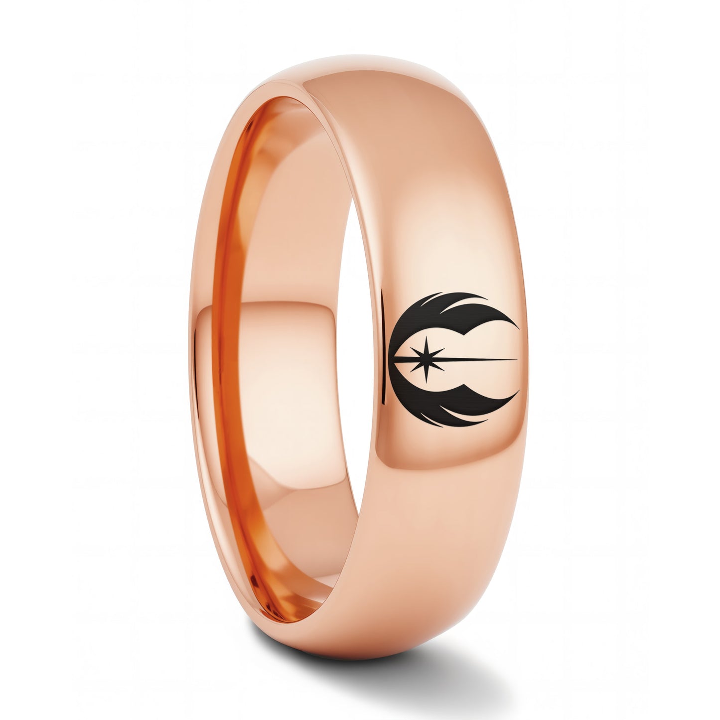 Star Wars Jedi Order Symbol Gold Tungsten Wedding Band