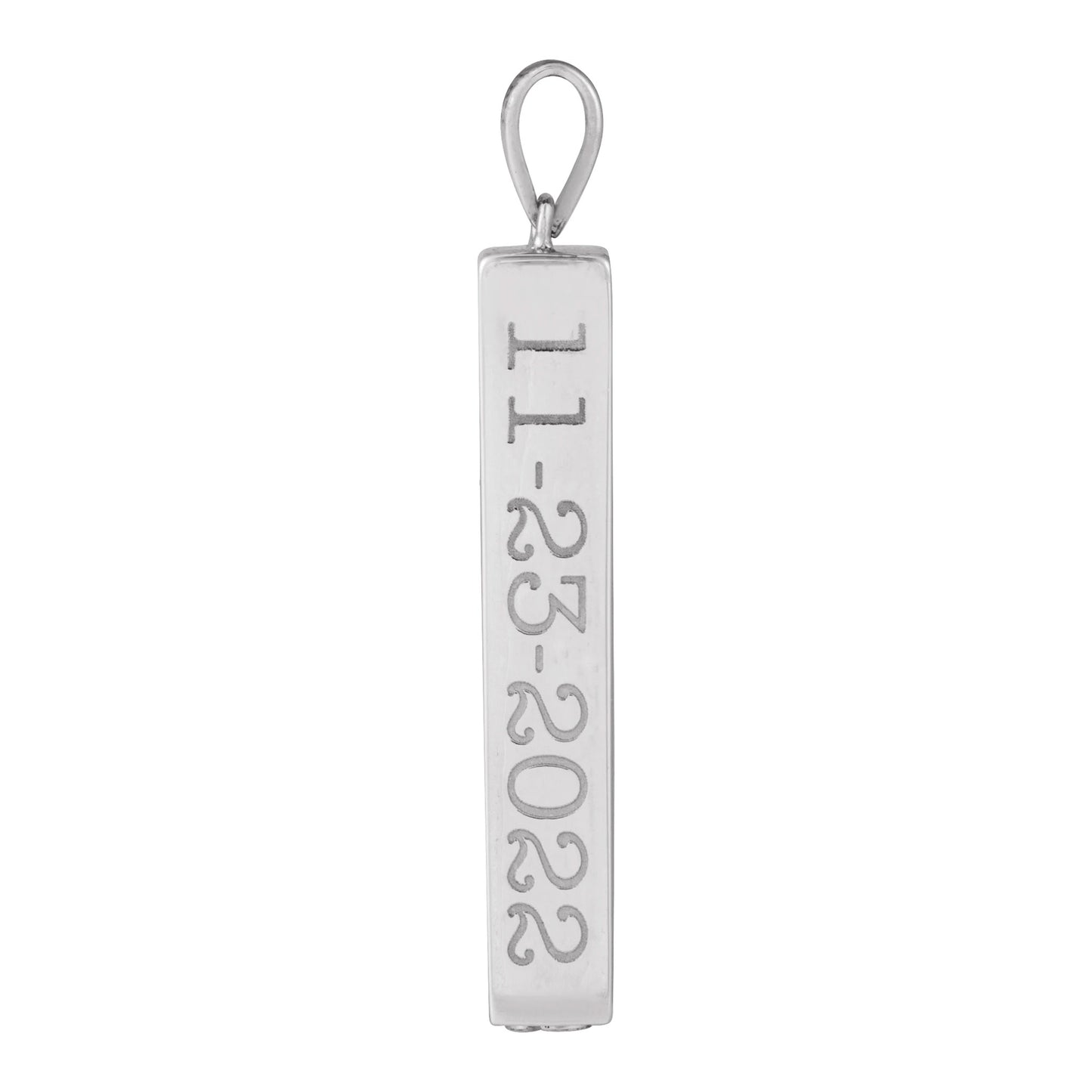 Sterling Silver Cremation Ashes Holder Bar Necklace