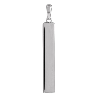 Sterling Silver Cremation Ashes Holder Bar Necklace