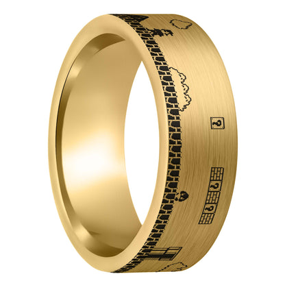 Super Mario Bros Tungsten Men's Wedding Band