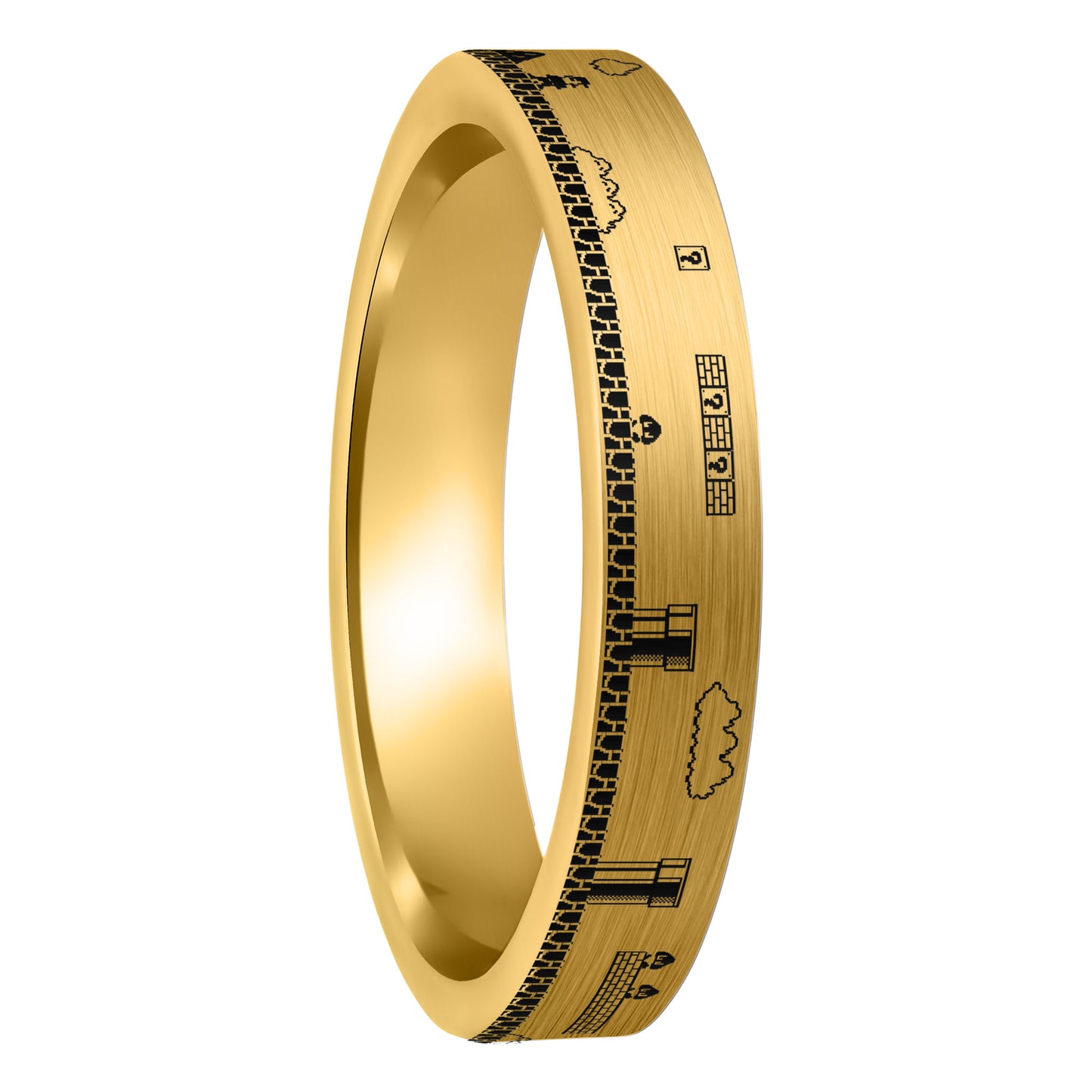 Super Mario Bros Tungsten Men's Wedding Band