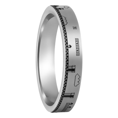 Super Mario Bros Tungsten Men's Wedding Band