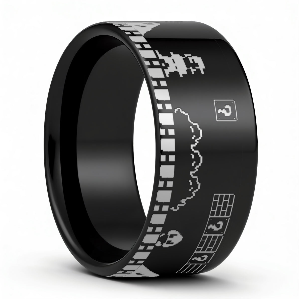 Super Mario Bros Tungsten Men's Wedding Band