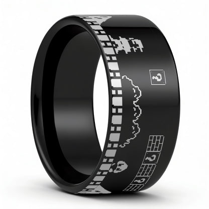Super Mario Bros Tungsten Men's Wedding Band