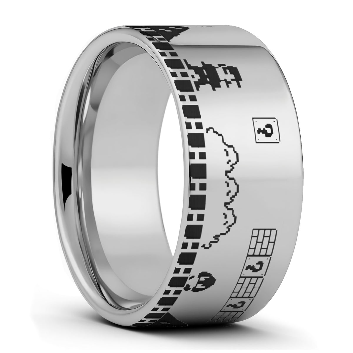 Super Mario Bros Tungsten Men's Wedding Band