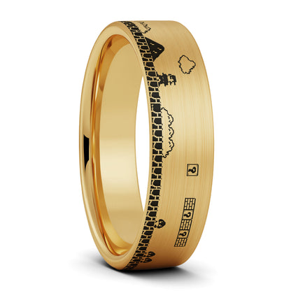 Super Mario Bros Tungsten Men's Wedding Band