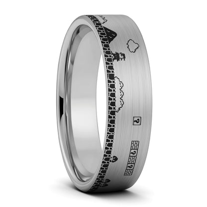 Super Mario Bros Tungsten Men's Wedding Band