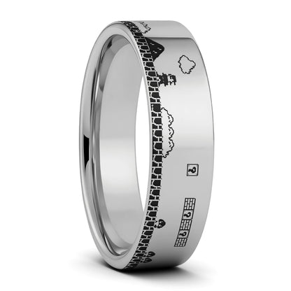 Super Mario Bros Tungsten Men's Wedding Band