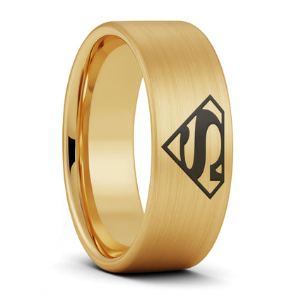 Superman Brushed Tungsten Men's Wedding Band