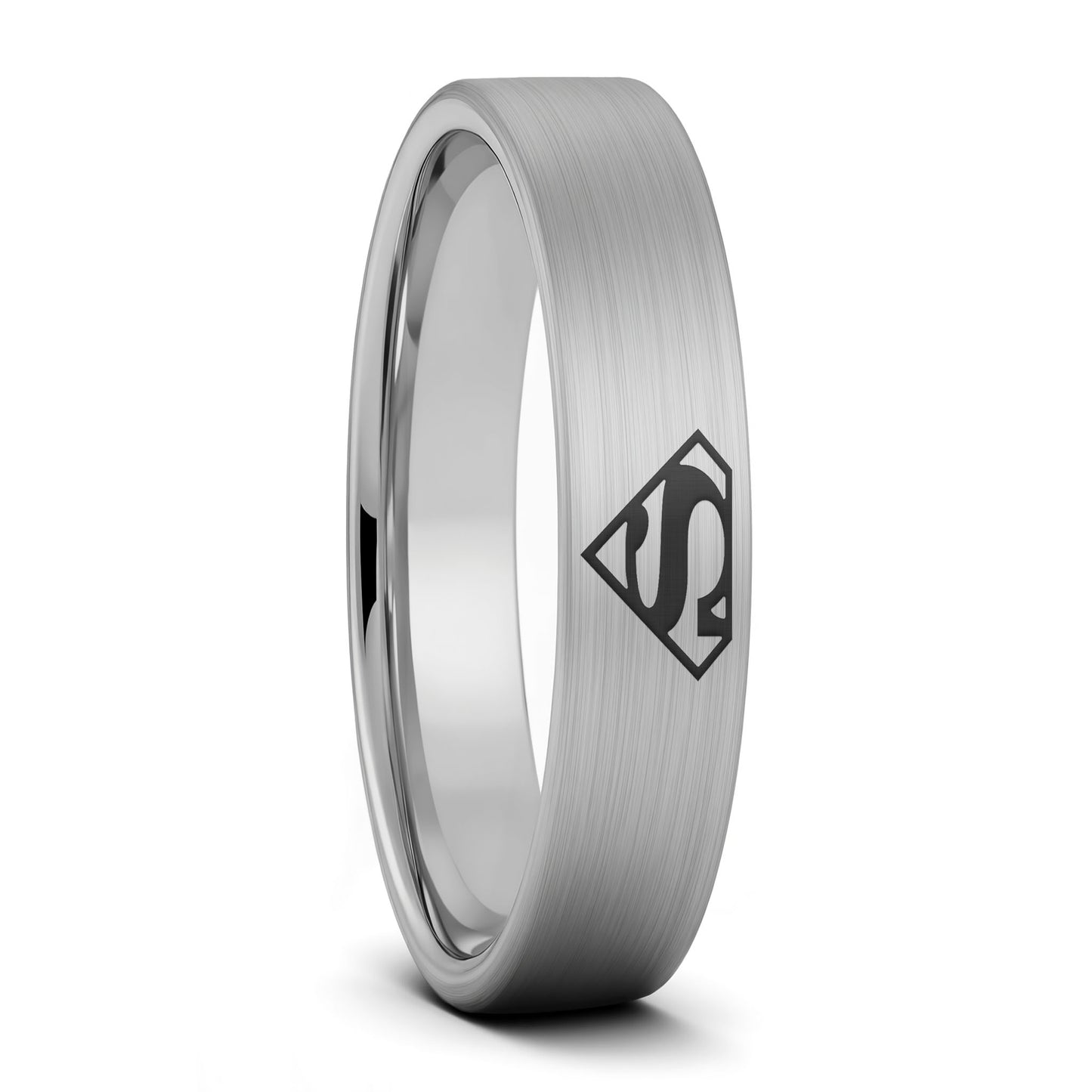 Superman Brushed Tungsten Men's Wedding Band