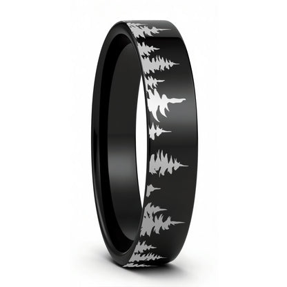 Treeline Tungsten Men's Wedding Band