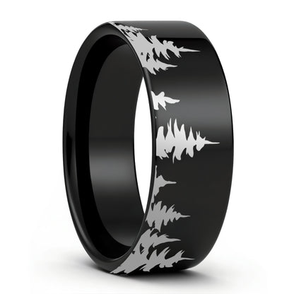Treeline Tungsten Men's Wedding Band