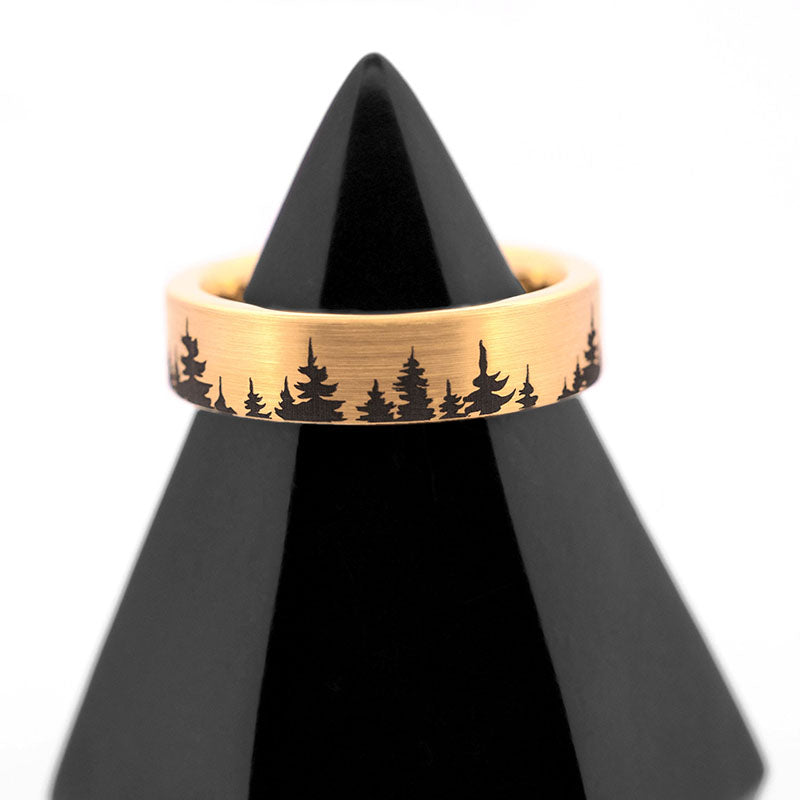 Treeline Tungsten Men's Wedding Band