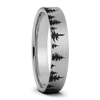 Treeline Tungsten Men's Wedding Band