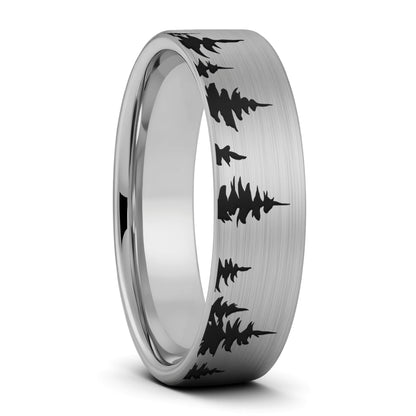 Treeline Tungsten Men's Wedding Band