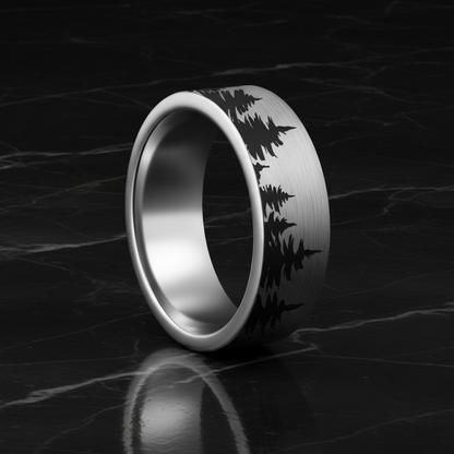 Treeline Tungsten Men's Wedding Band