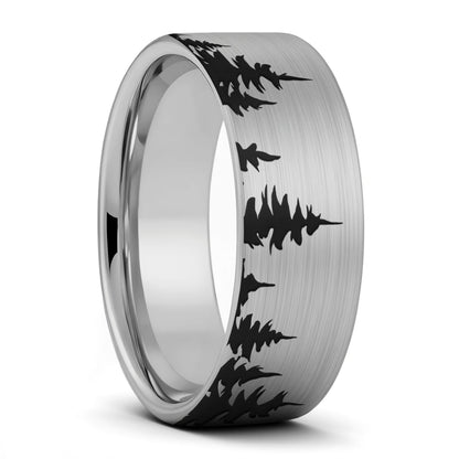 Treeline Tungsten Men's Wedding Band