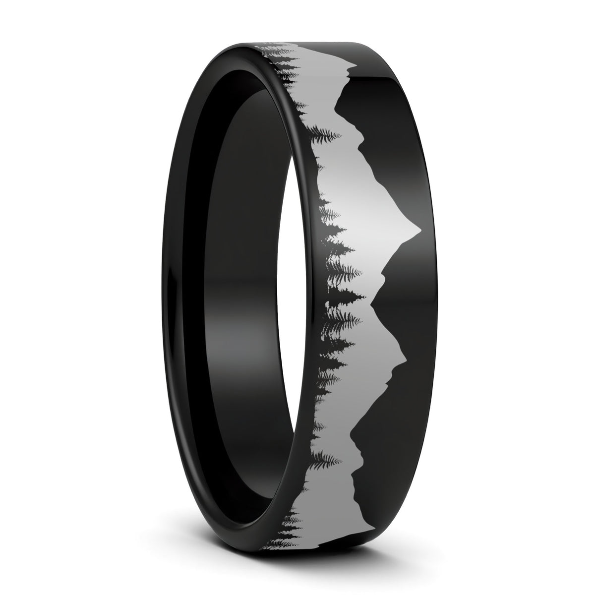 Alliance en tungstène pour hommes Treeline &amp; Mountains