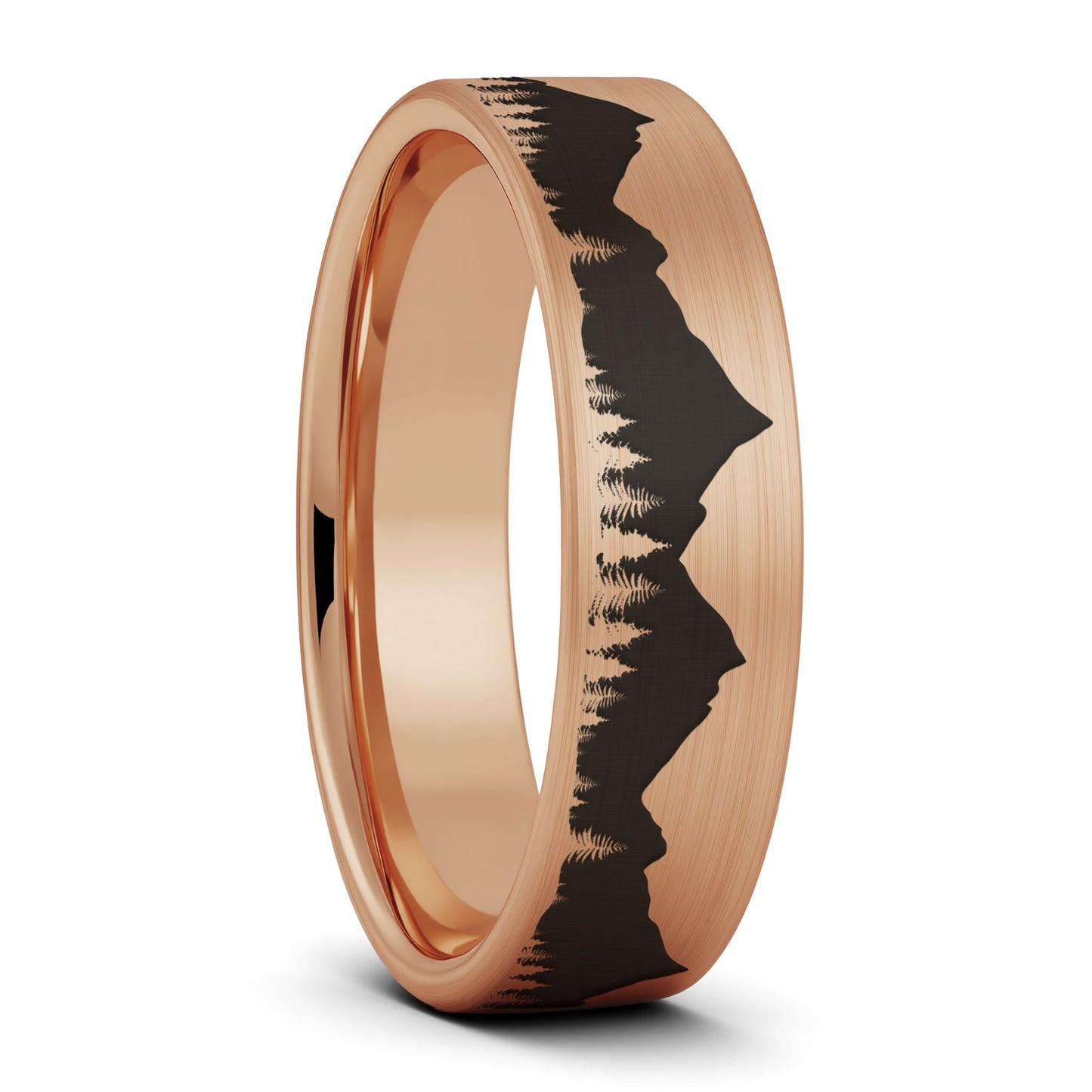 Treeline Mountains Brushed Tungsten Men's Wedding Band