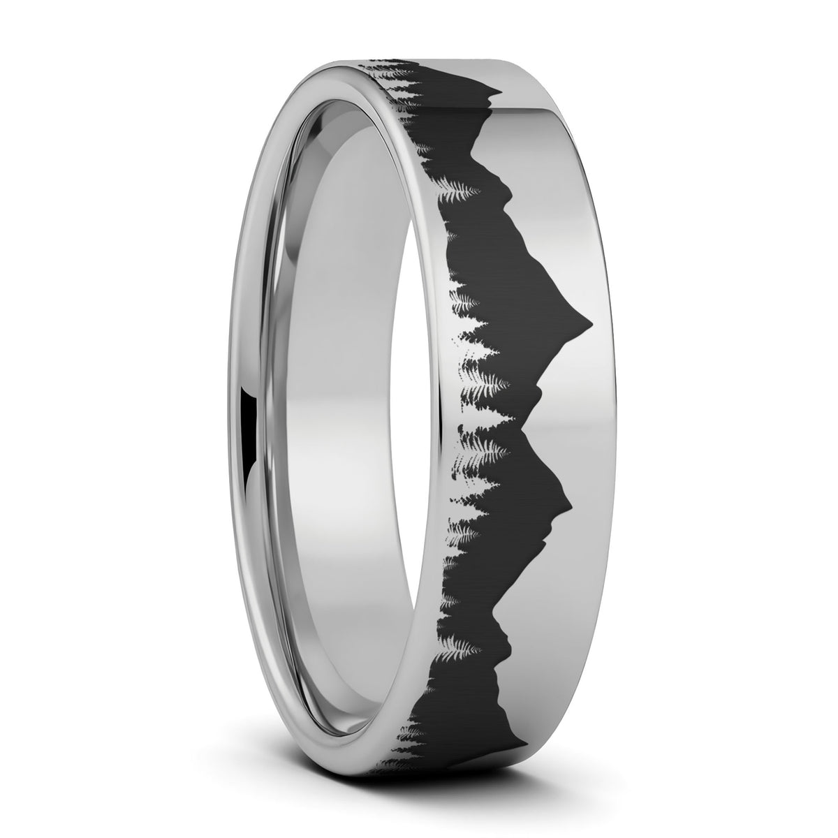 Alliance en tungstène pour hommes Treeline &amp; Mountains
