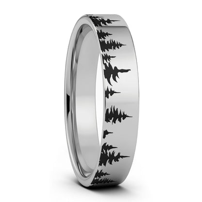 Treeline Tungsten Men's Wedding Band